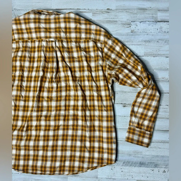 Cabelas Outdoor Gear Long sleeve Button Up Shirt XL Orange Checked - Picture 10 of 11